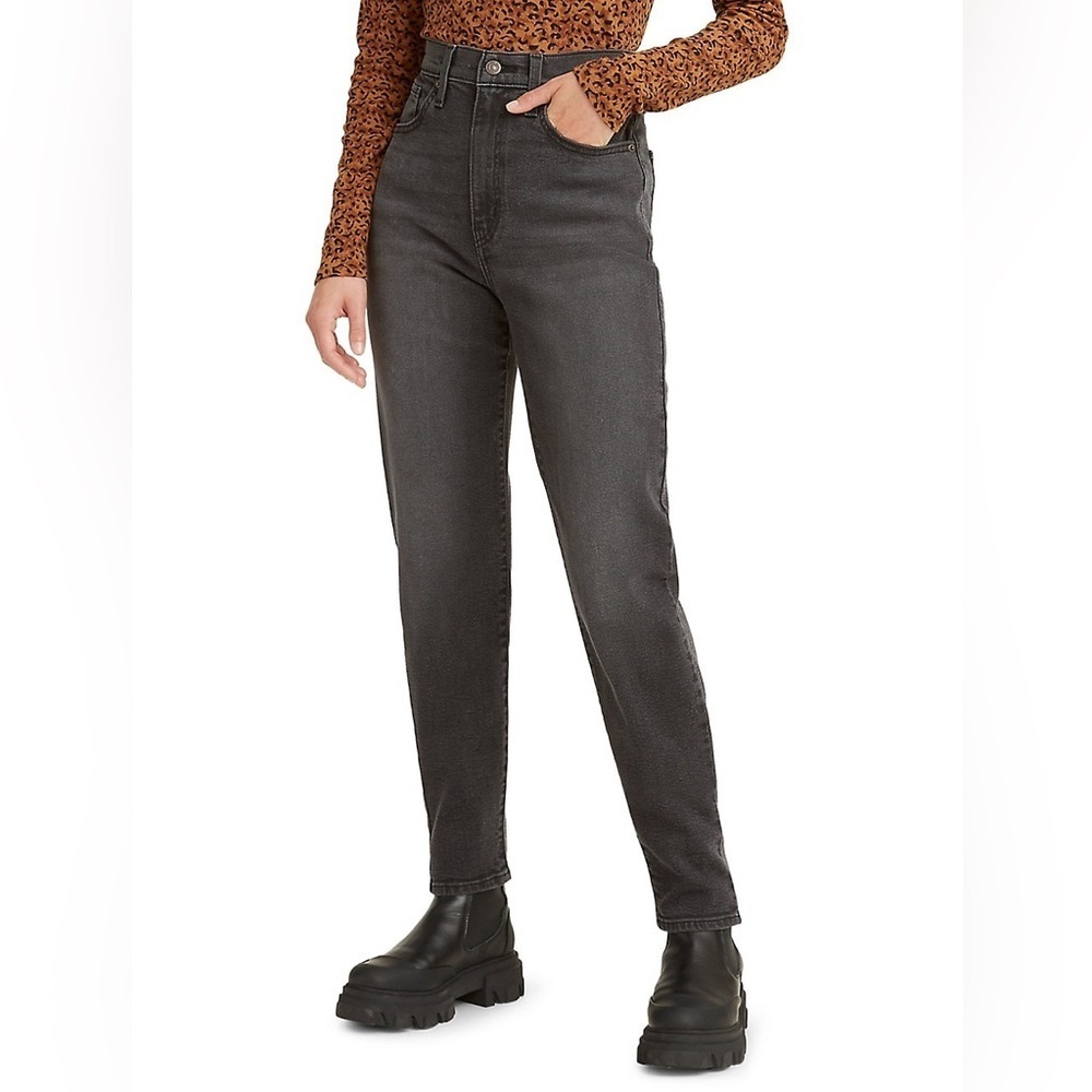 LEVI’S Dark Wash Black High Rise Mom Jeans Size 27